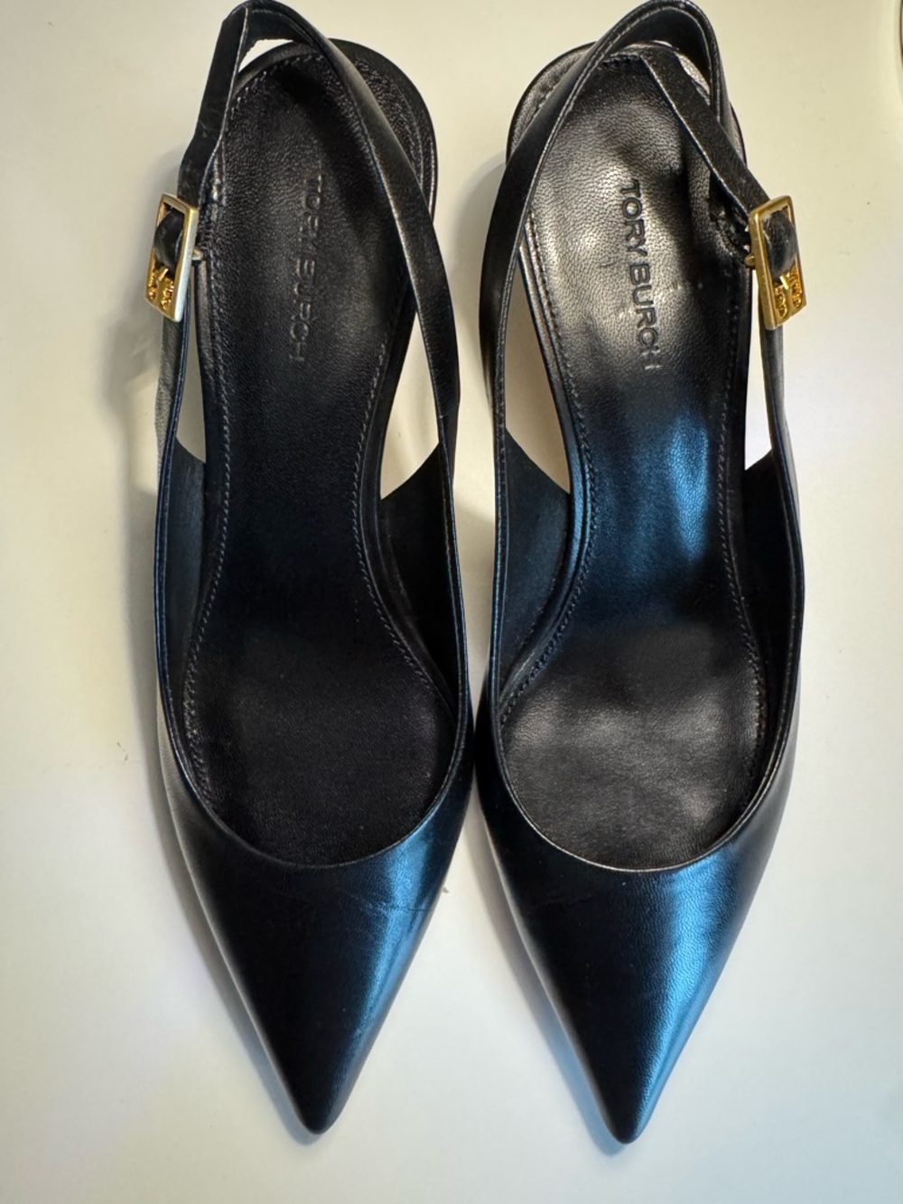 Tory Burch Perfect Black Pointed-Toe Slingback Pump